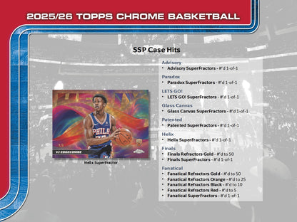 2025-26 Topps Chrome NBA Basketball Mega Box