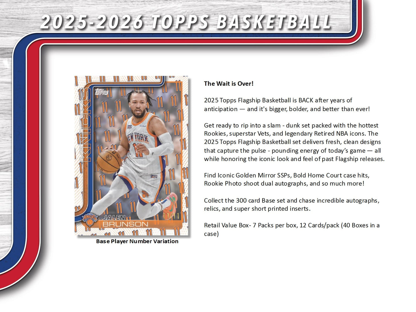 2025-26 Topps NBA Basketball Value Blaster Box