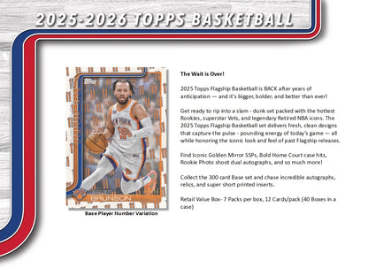 2025-26 Topps NBA Basketball Value Blaster Box