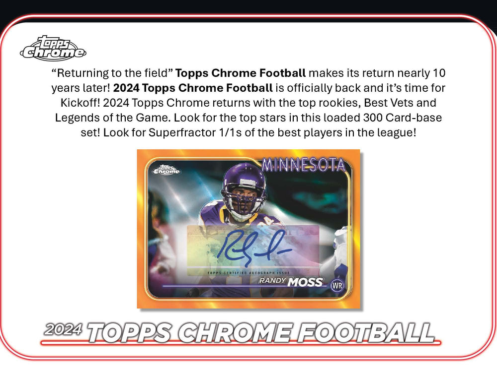 2024 Topps Chrome NFL Football Mega Box