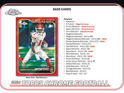 2024 Topps Chrome NFL Football Mega Box