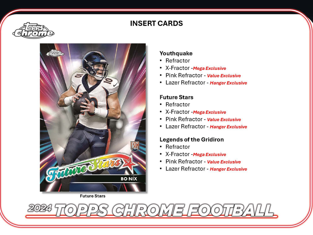 2024 Topps Chrome NFL Football Mega Box