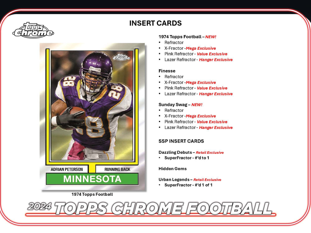 2024 Topps Chrome NFL Football Mega Box