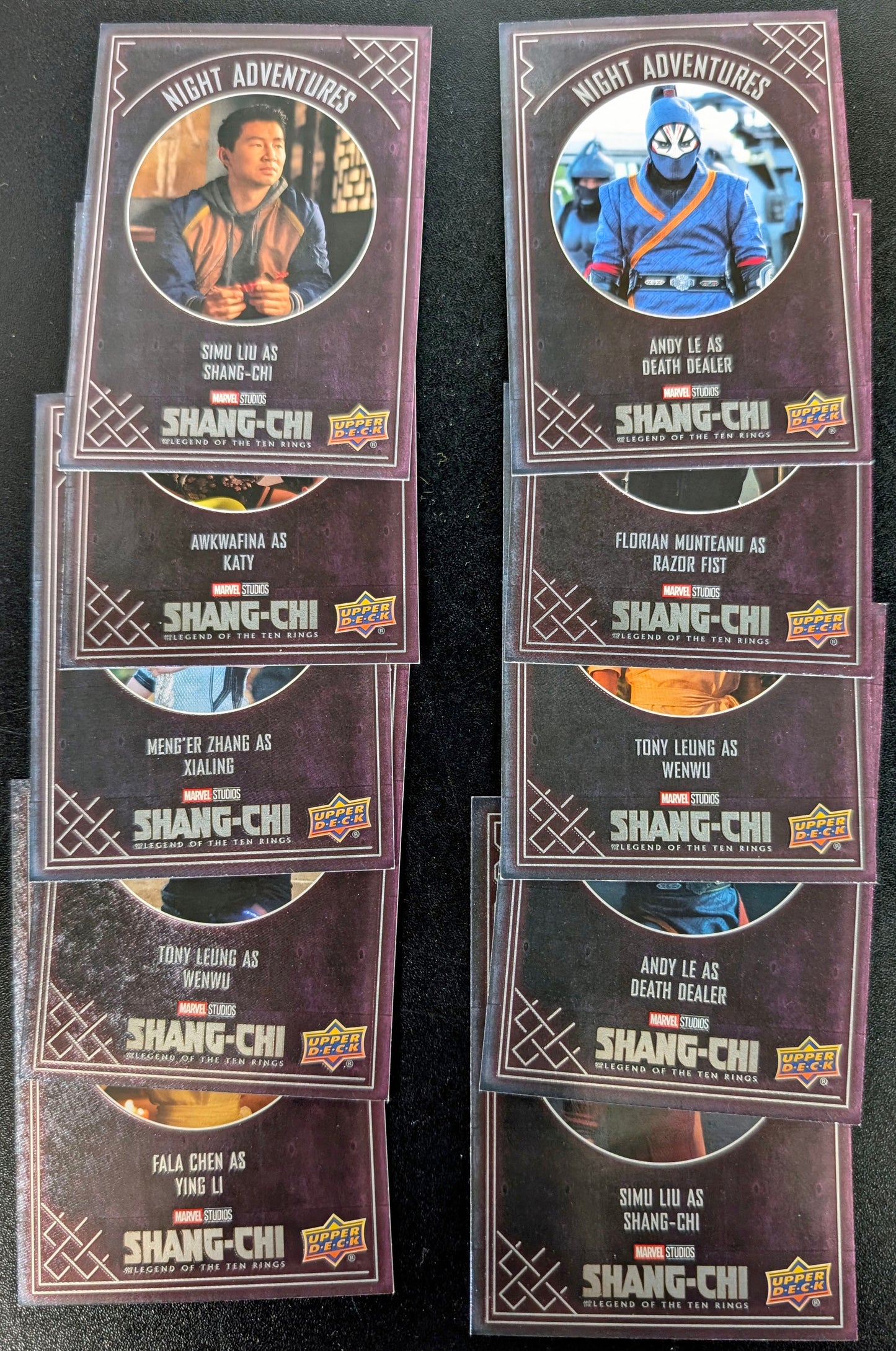 2022 Upper Deck Marvel Shang-Chi Complete 10 Card Night Adventures Set NA-1 to NA-10
