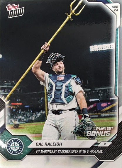 2026 Topps Now Seattle Mariners Cal Raleigh ODB18 MLB Road To Opening Day Bonus Card