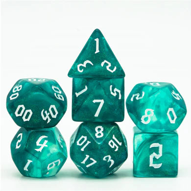 Foam Brain RPG Dice Set - Ocean Elemental