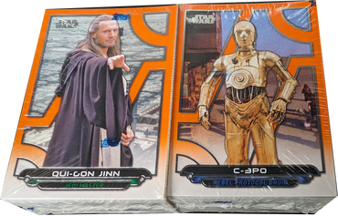 Topps 2017 Star Wars Galactic Files Reborn Complete Orange Parallel Card Set (200 Cards)