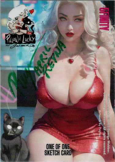 Pillow & Lucky 5finity 2023 Sketch Card April Reyna V5