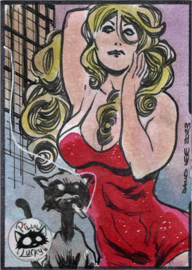 Pillow & Lucky 5finity 2023 Sketch Card David Lee V1