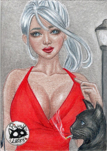 Pillow & Lucky 5finity 2023 Sketch Card Elisa M V2