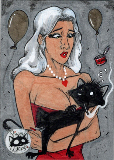 Pillow & Lucky 5finity 2023 Sketch Card Elson Jr. Art V3