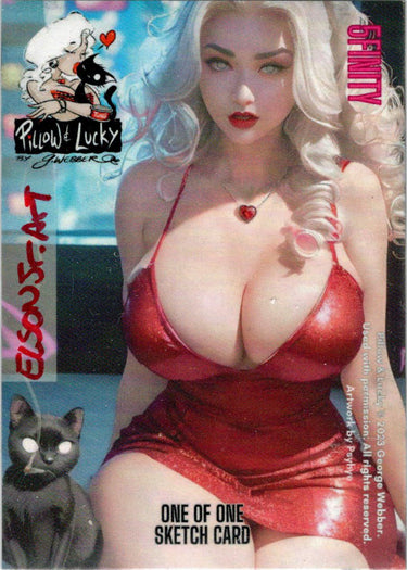 Pillow & Lucky 5finity 2023 Sketch Card Elson Jr. Art V3