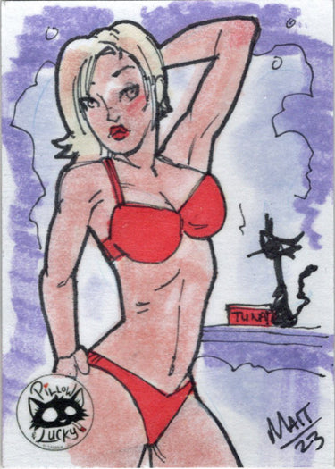 Pillow & Lucky 5finity 2023 Sketch Card Paul Maitland V1