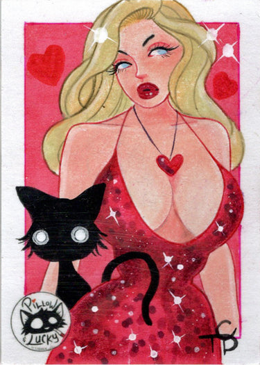 Pillow & Lucky 5finity 2023 Sketch Card Thais Campos