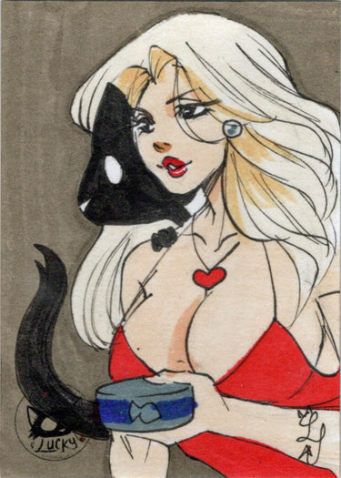 Pillow & Lucky 5finity 2023 Sketch Card Tiffany Peek V2