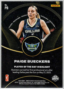 2025 Panini WNBA Player of the Day Rookie Card PB Paige Bueckers