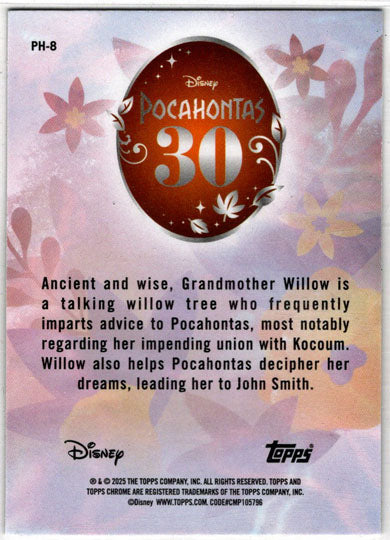 2025 Topps Chrome Disney Pocahontas 30th Anniversary Insert Card PH-8 G. Willow