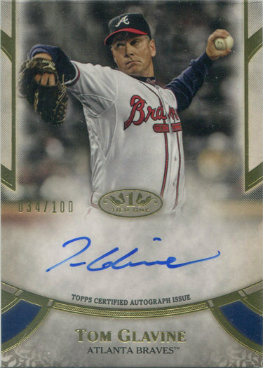 Topps Tier One Baseball 2021 Prime Performers Auto Card PPA-TG Tom Glavine /100