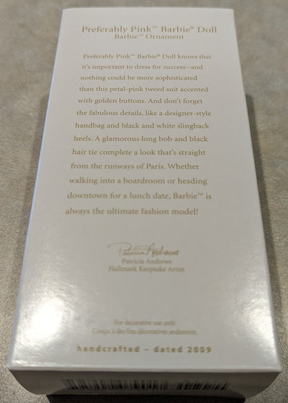 Hallmark Ornament 2009 Preferably Pink Barbie Doll