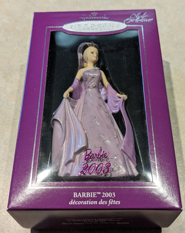 Hallmark Ornament Barbie 2003 Club Exclusive