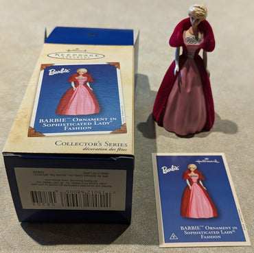 Hallmark Ornament 2002 Barbie in Sophisticated Lady Fashion with Collector Card