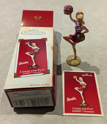 Hallmark Ornament 2002 Cheer for Fun Barbie with Collector Card