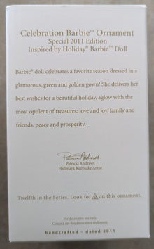 Hallmark Ornament 2011 Celebration Barbie Holiday Doll 12th