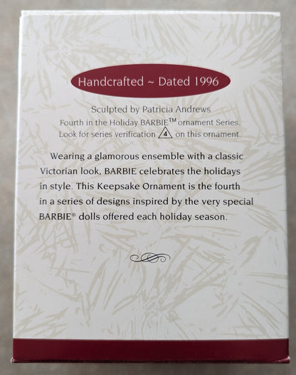 Hallmark Ornament 1996 Holiday Barbie 4th
