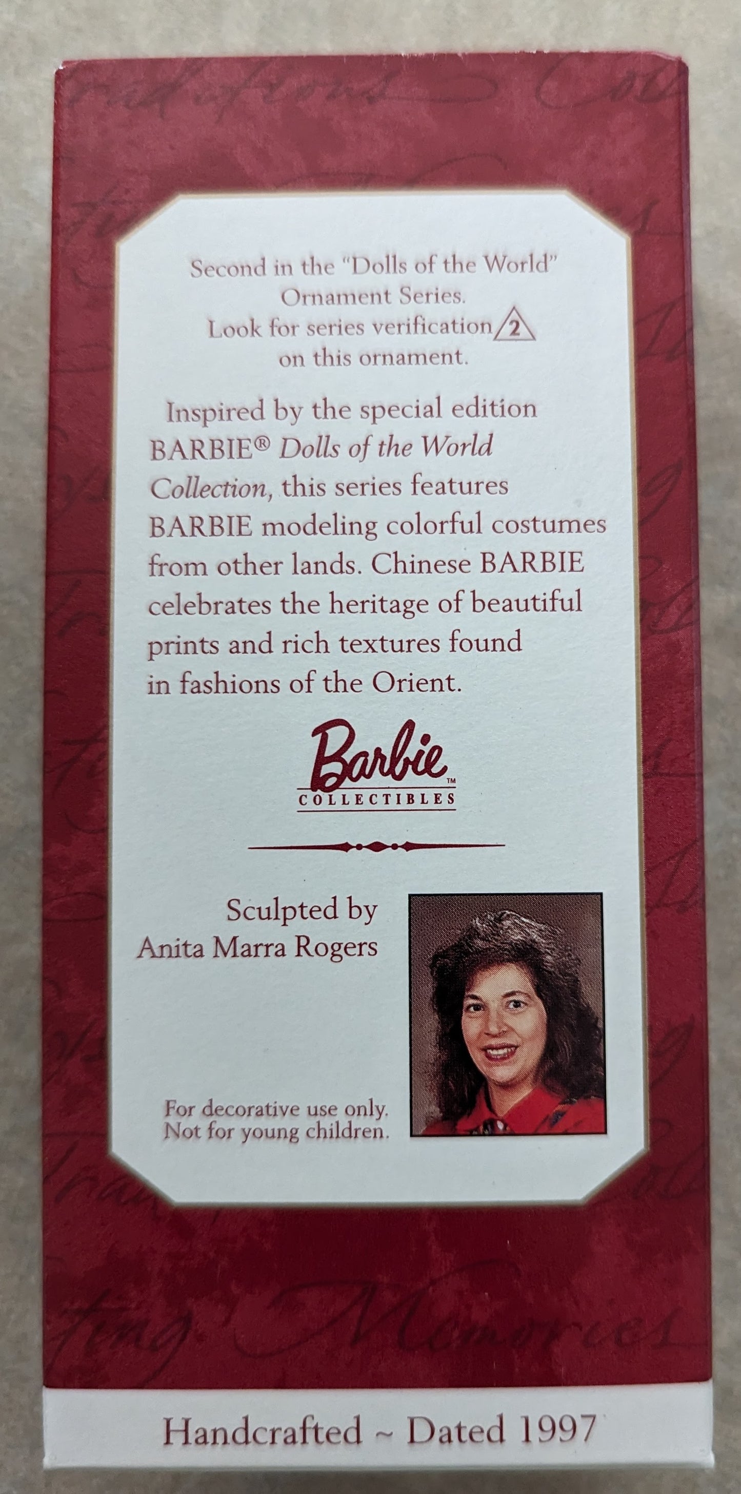 Hallmark Ornament 1997 Chinese Barbie 2nd