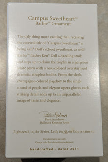 Hallmark Ornament 2011 Campus Sweetheart 18th