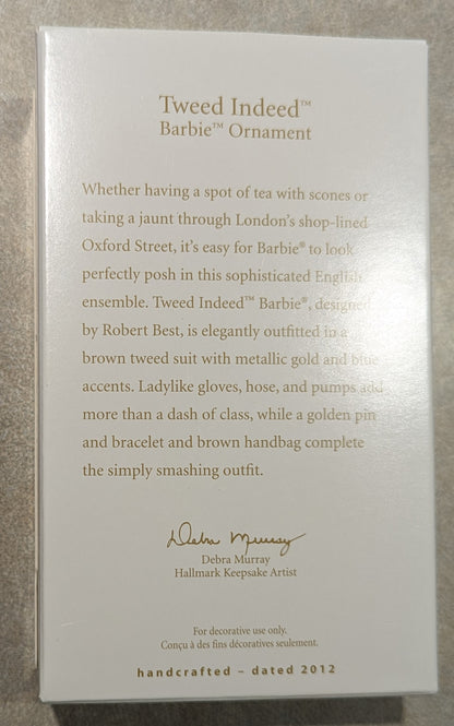 Hallmark Ornament 2012 Barbie Tweed Indeed