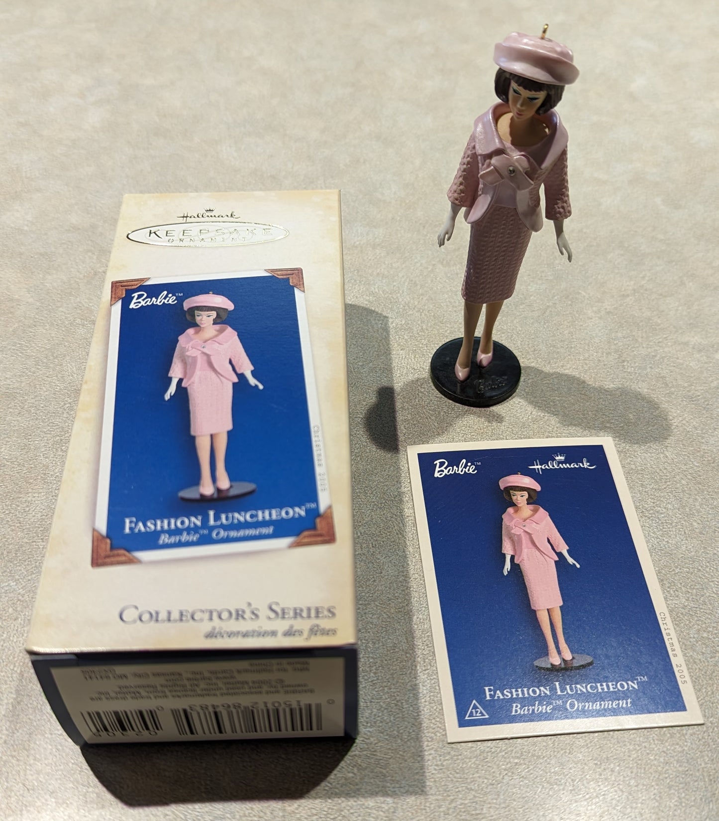 Hallmark Ornament 2005 Fashion Luncheon Barbie with Collector Card
