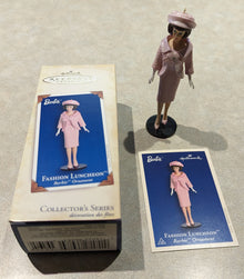 Hallmark Ornament 2005 Fashion Luncheon Barbie with Collector Card