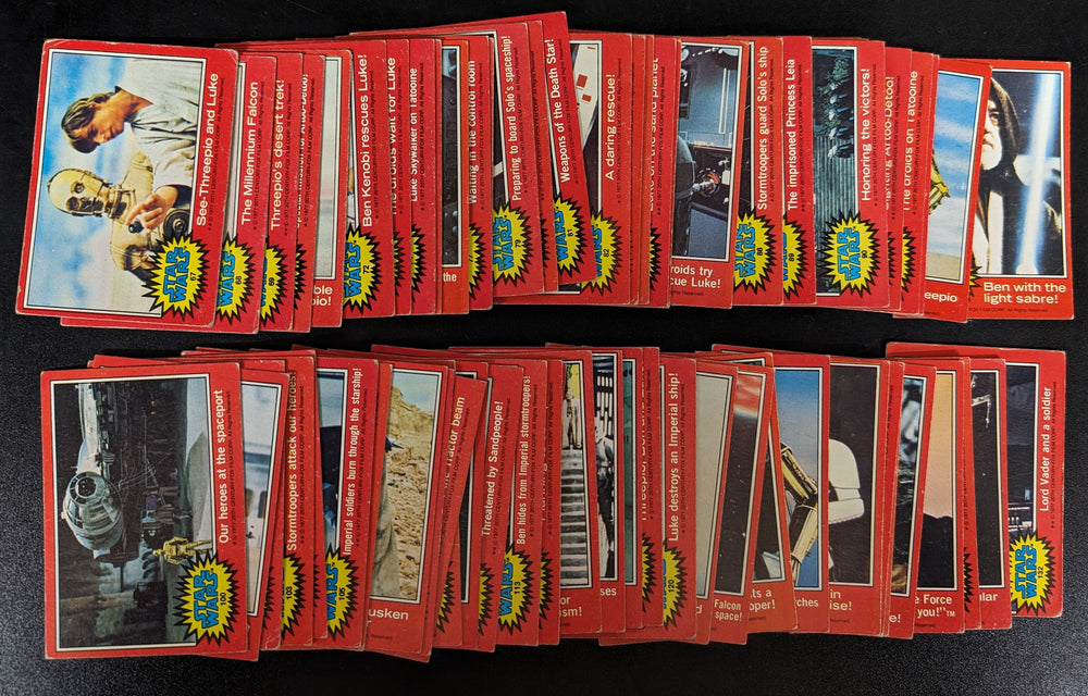 1977 Topps Star Wars Series 2 Red Set with 66 Cards and 11 Stickers