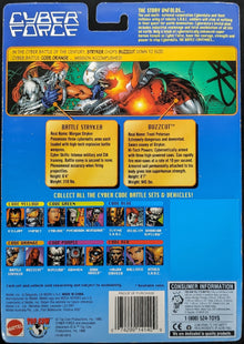 1995 Mattel Mega Heroes Cyber Force Battle Stryker and Buzzcut Action Figure Signed by Marc Silvestri