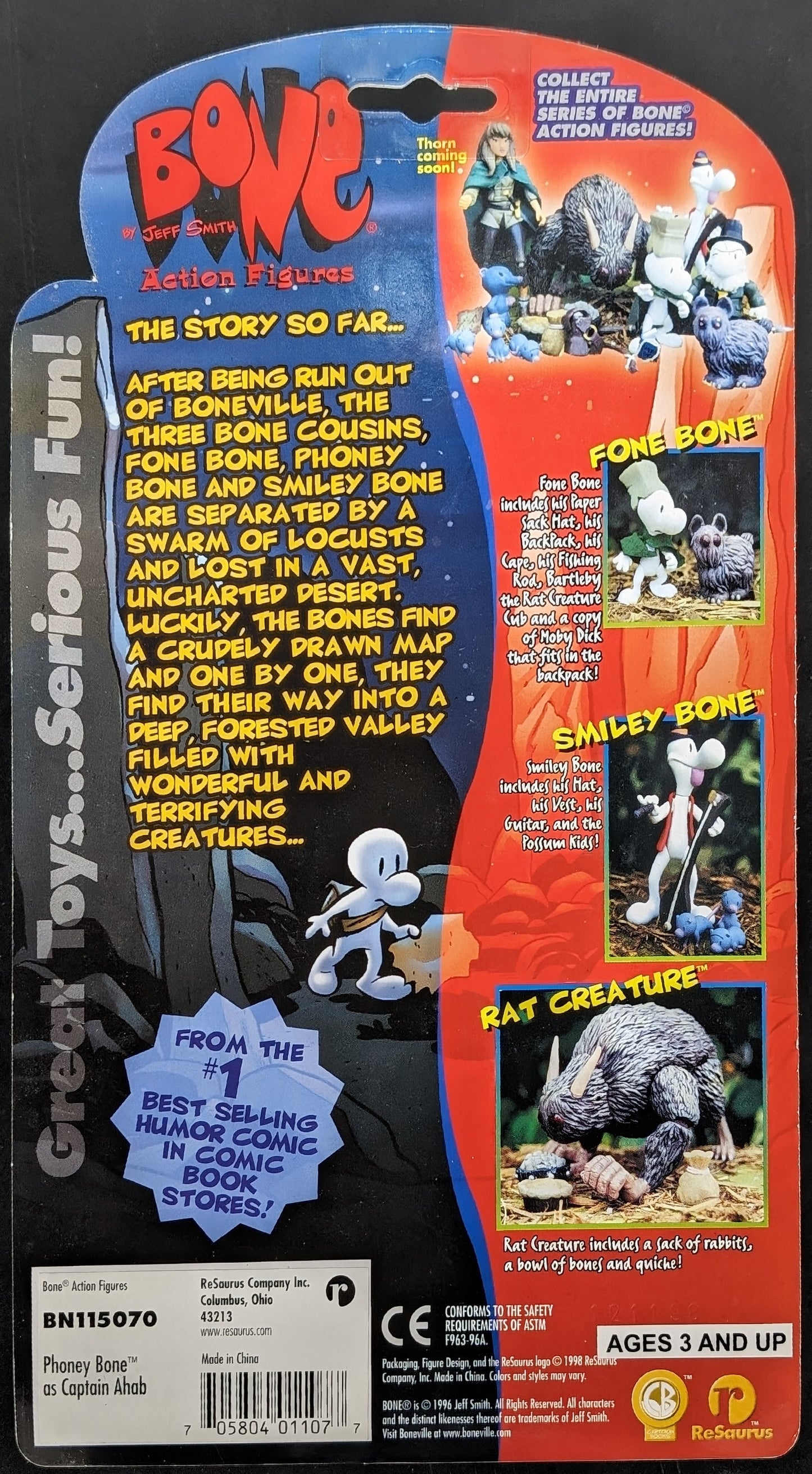 1998 ReSaurus Jeff Smith's Phoney Bone  as Captain Ahab Action Figure