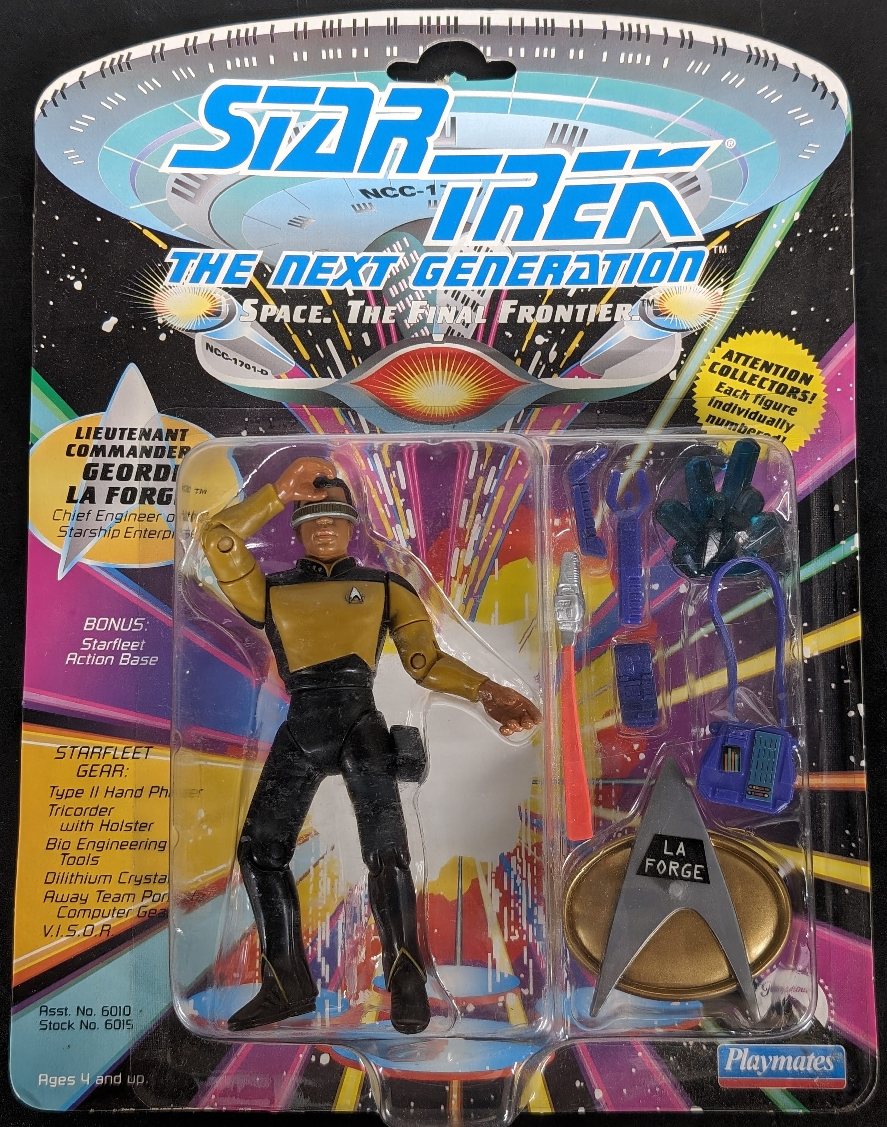 1993 Playmates Star Trek The Next Generation Geordi La Forge with Removable Visor Action Figure