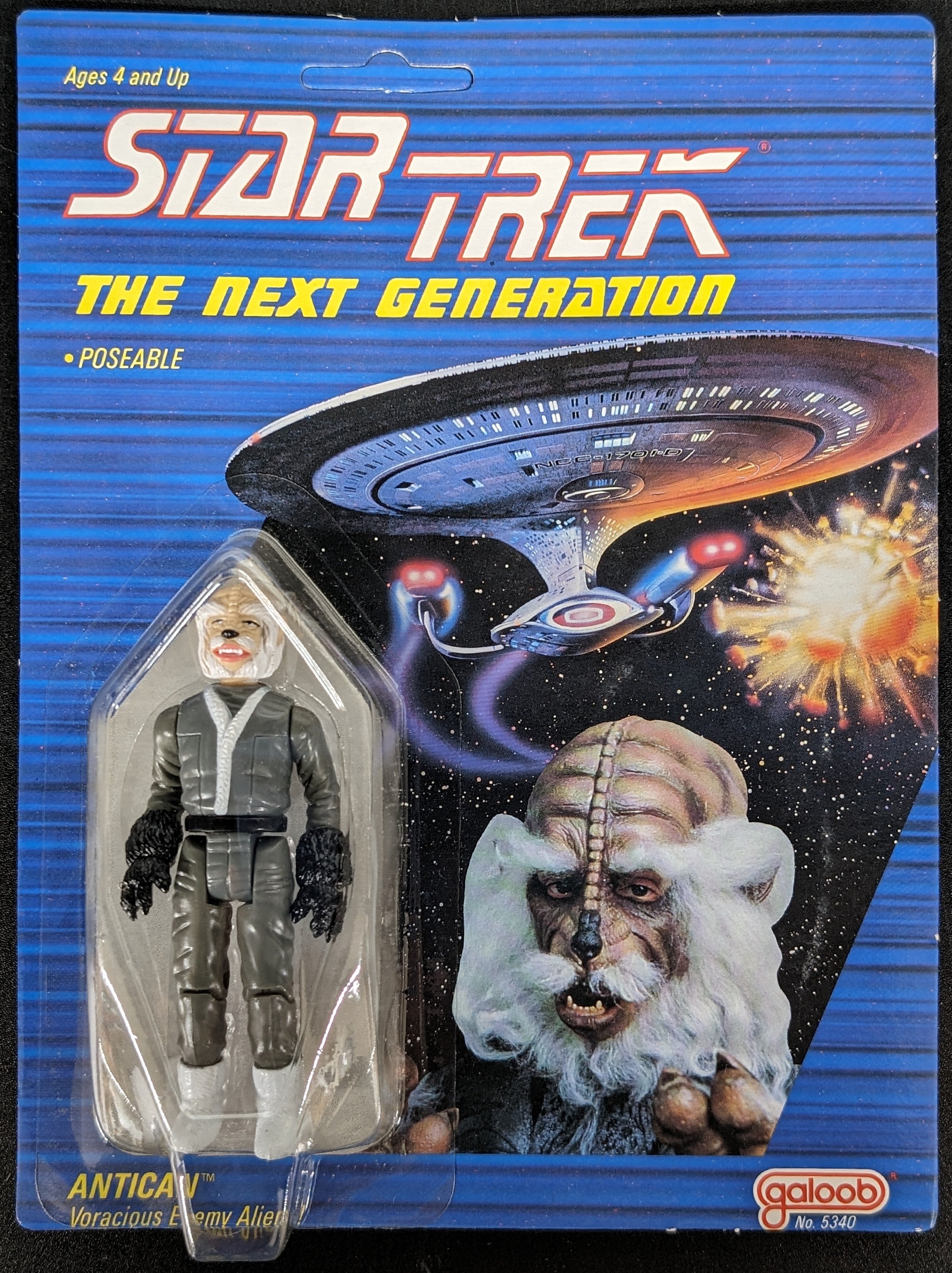 1988 Galoob Star Trek The Next Generation Antican Action Figure