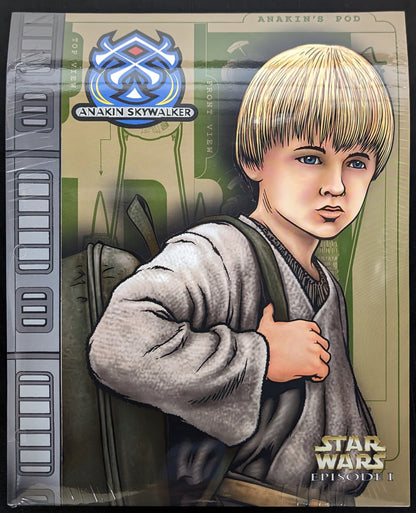 1999 Impact Star Wars Episode 1 Anakin Skywalker 2 Pocket School Portfolio