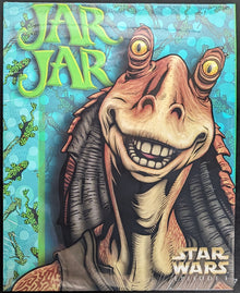 1999 Impact Star Wars Episode 1 Jar Jar Binks 2 Pocket School Portfolio