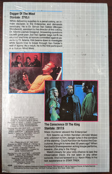 1991 Columbia House Star Trek VHS Dagger of the Mind / Conscience of the King