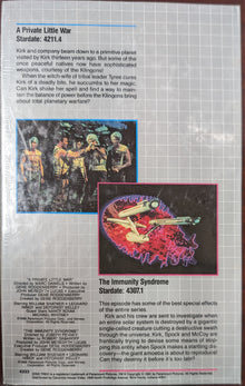 1991 Columbia House Star Trek VHS A Private Little War / The Immunity Syndrome