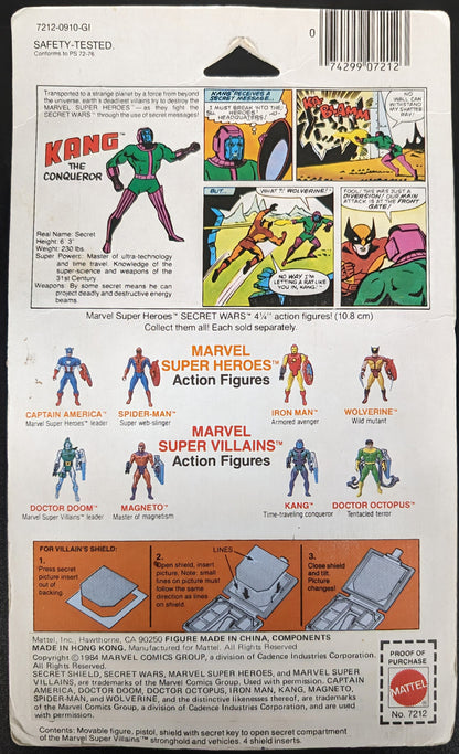 1984 Mattel Marvel Super Heroes Secret Wars Kang Action Figure