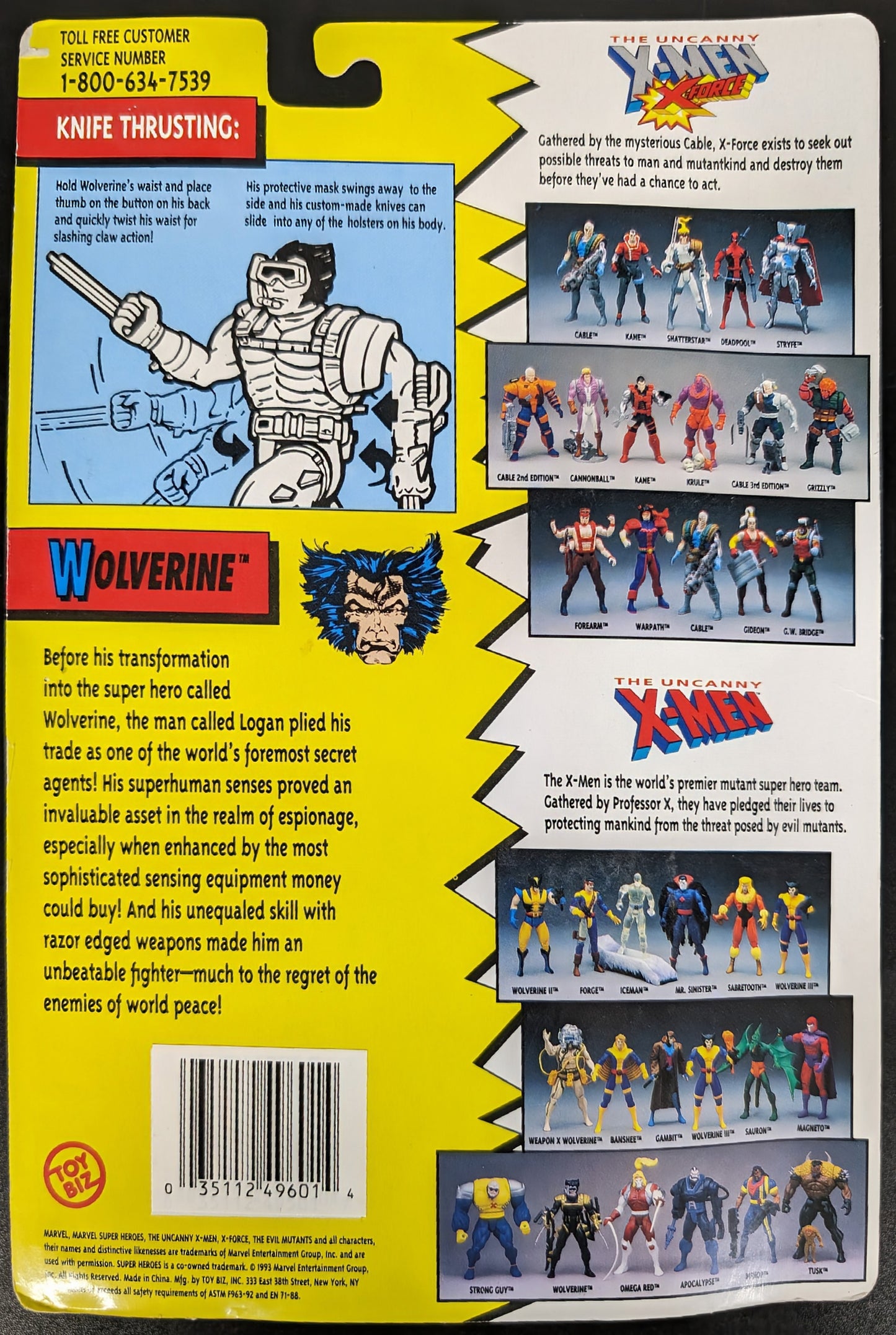 1993 Toy Biz Marvel Comics Action Figures: Wolverine