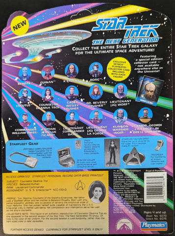 1993 Playmates Star Trek The Next Generation Counselor Deanna Troi