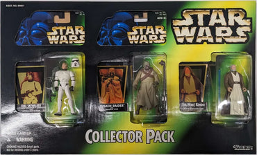 1997 Kenner Star Wars Collector 3 Pack Luke Skywalker, Tusken Raider, Obi-Wan Kenobi Action Figures