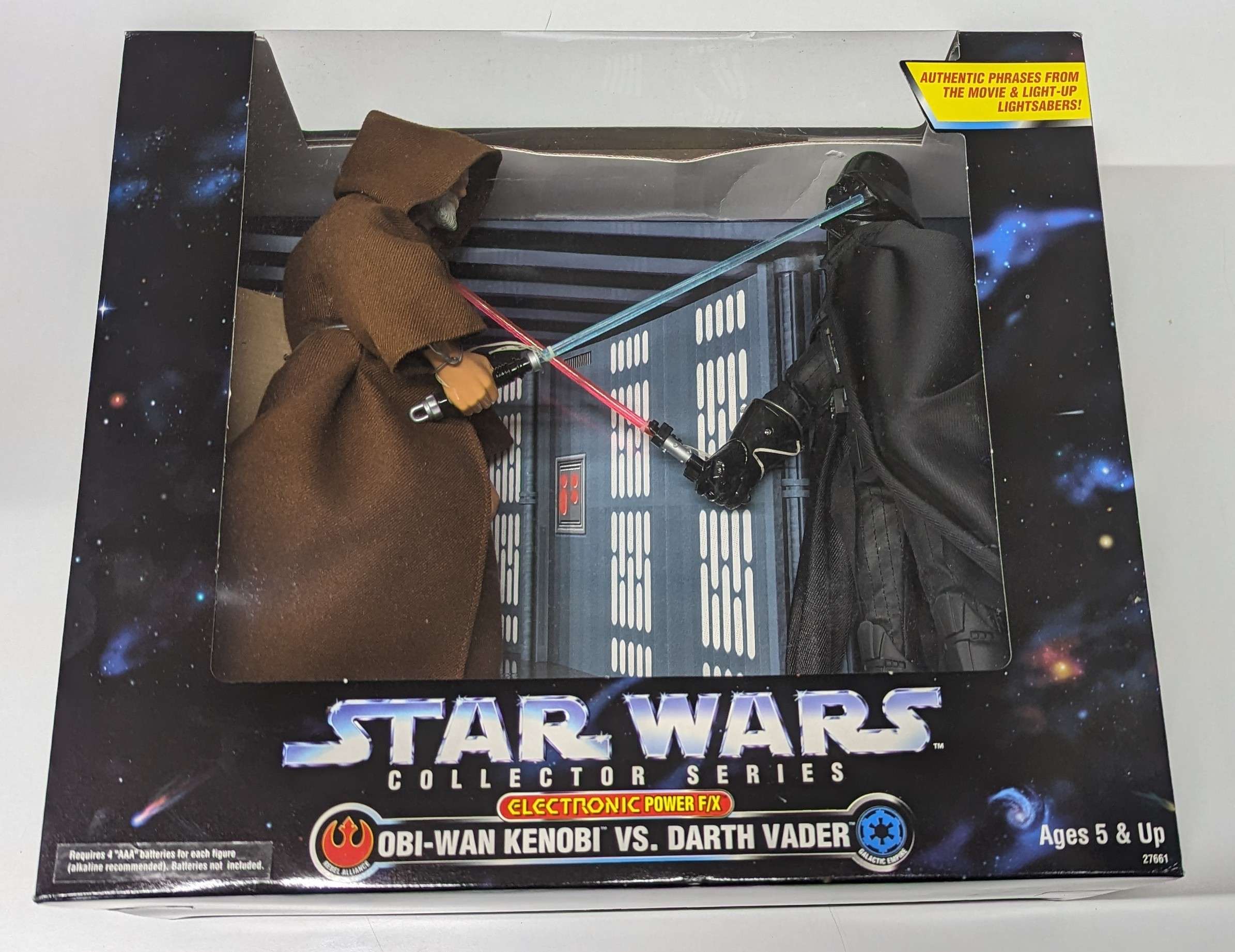 1997 Hasbro Star Wars Collector Series Electronic Power F/X Obi-Wan Kenobi vs Darth Vader