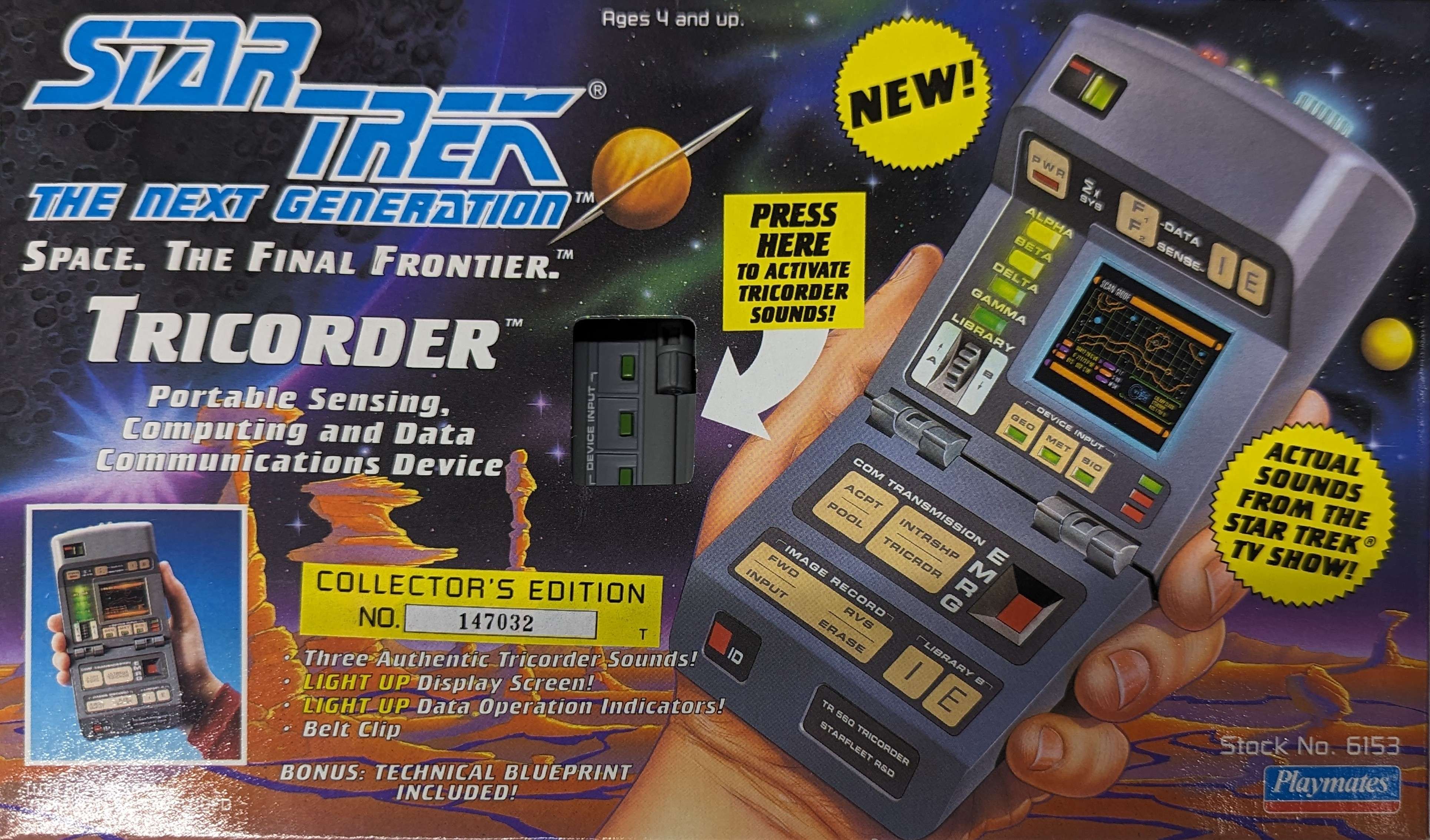 1993 Playmates Star Trek The Next Generation Collectors Edition Tricorder