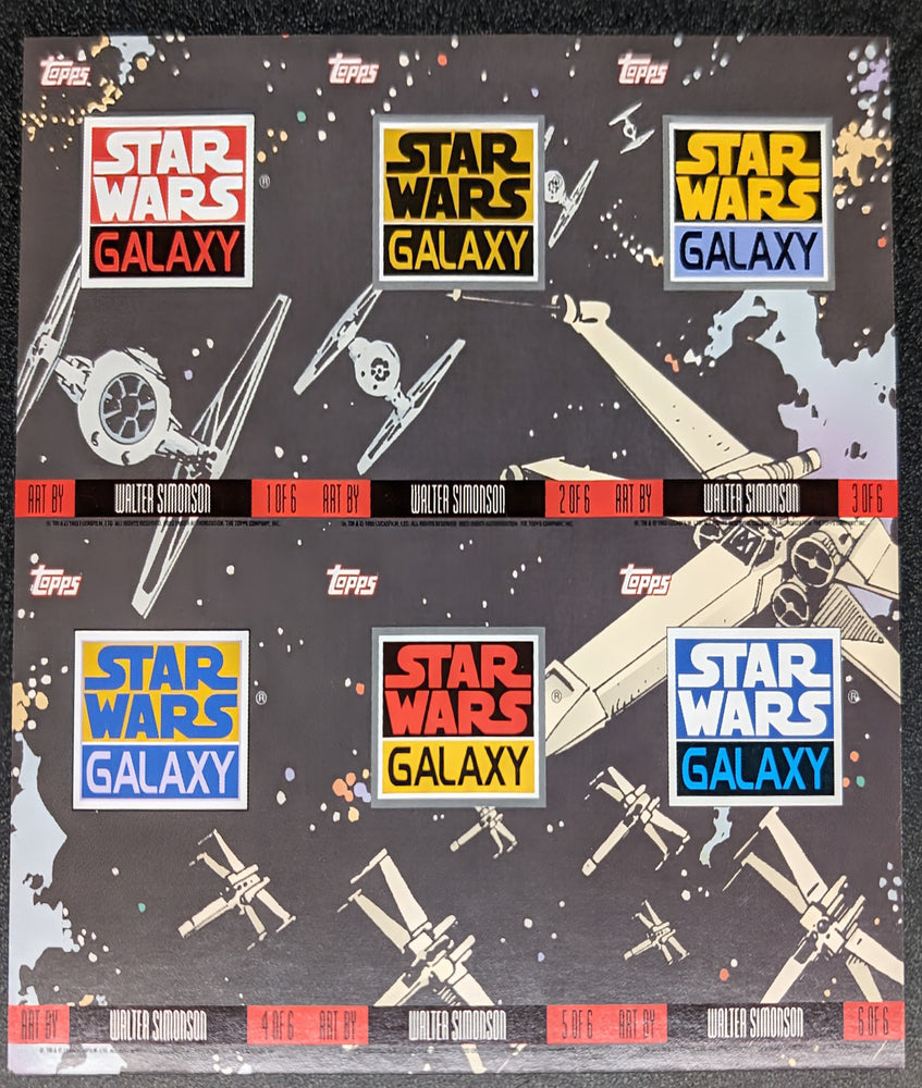 Star Wars Galaxy Series 1 Foil Chase Card Uncut Sheet