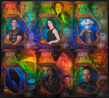 2002 Rittenhouse Farscape Season 3 Family Ties Foil Chase Set Uncut Sheet of 6 Cards